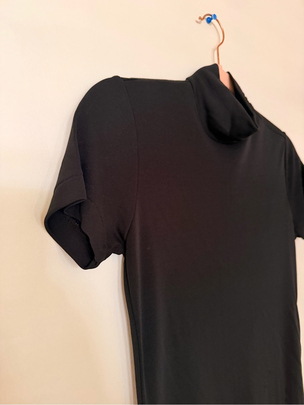 Vintage Banana Republic Stretch BodyCon Split Hem Midi Dress - 90s mockneck